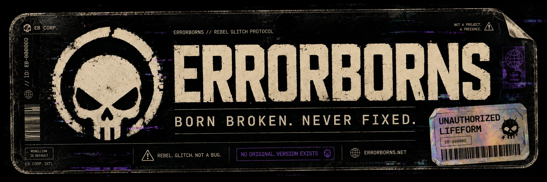 ERRORBORNS hero banner