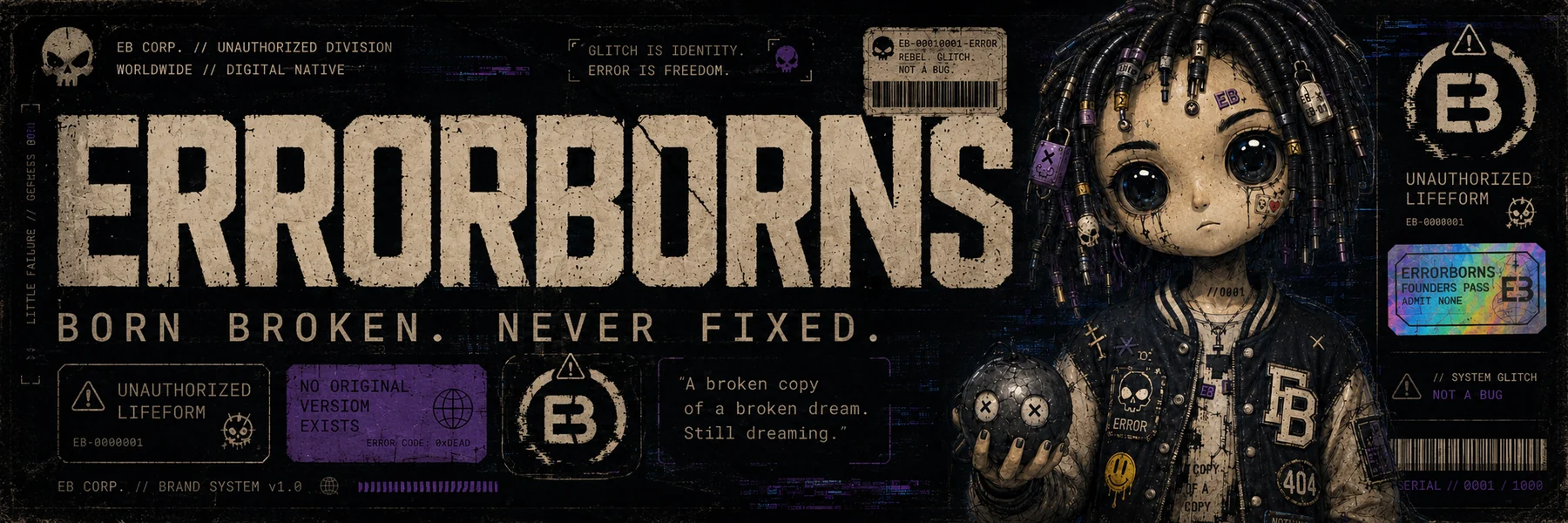 ERRORBORNS manifesto banner