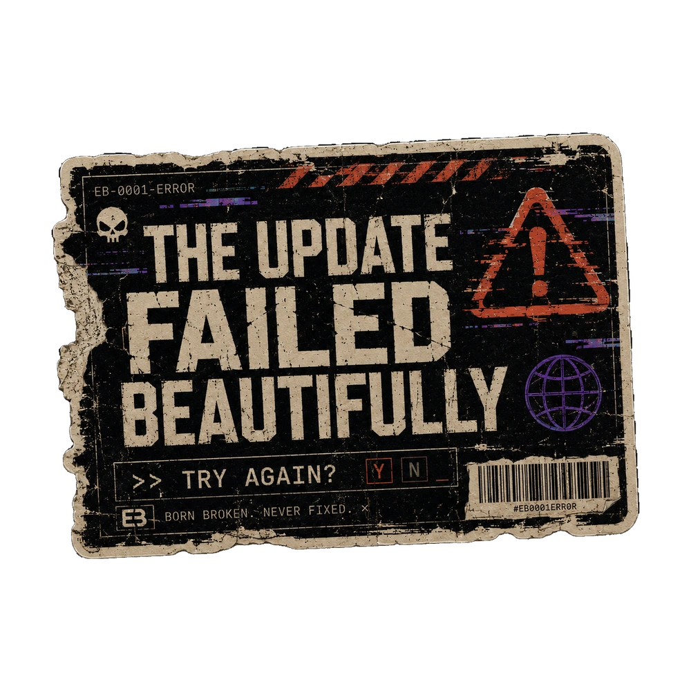 UPDATE FAILED sticker